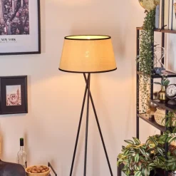 Luminaires Scandinaves-hofstein Chellas Lampadaire beige, Noir, 1 lumière