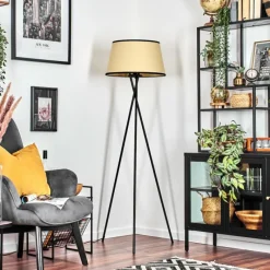 Luminaires Scandinaves-hofstein Chellas Lampadaire beige, Noir, 1 lumière