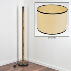 Luminaires Scandinaves-hofstein Chellas Lampadaire Brun, Écru, Noir, 1 lumière