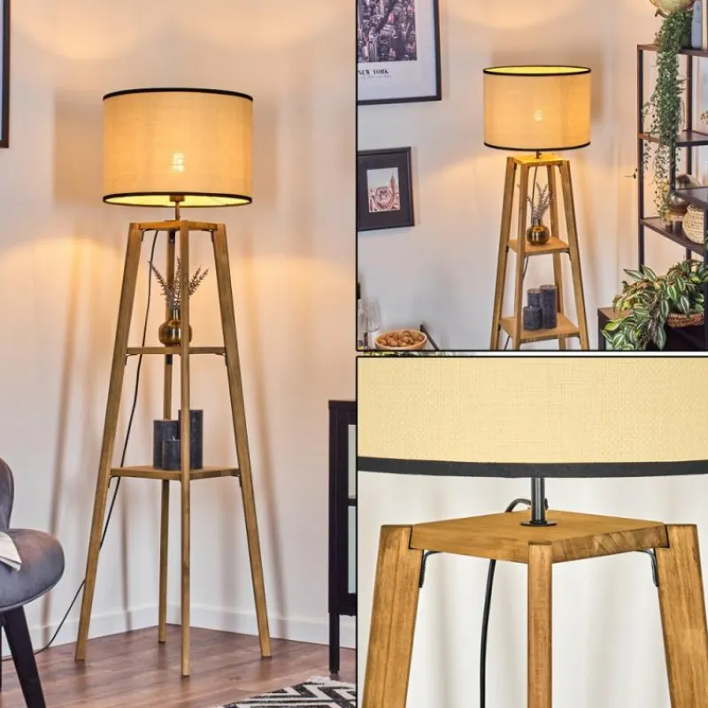 Lampes En Tissu-hofstein Chellas Lampadaire Écru, 1 lumière