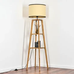 Lampes En Tissu-hofstein Chellas Lampadaire Écru, 1 lumière