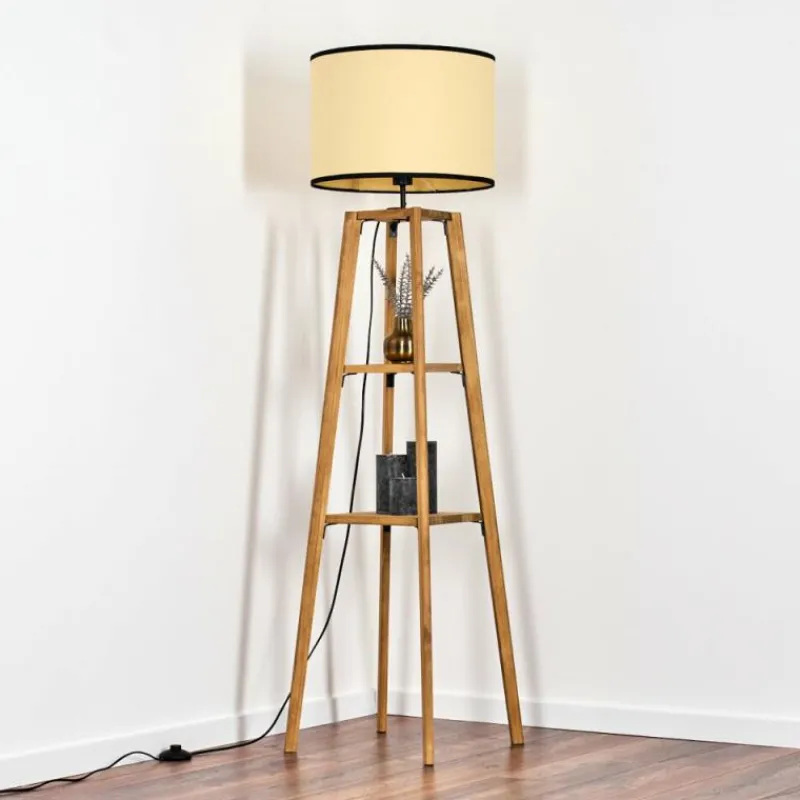 Lampes En Tissu-hofstein Chellas Lampadaire Écru, 1 lumière