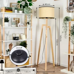 Luminaires Scandinaves-hofstein Chellas Lampadaire Écru, 1 lumière