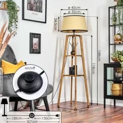 Luminaires Scandinaves-hofstein Chellas Lampadaire Écru, 1 lumière