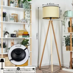 Luminaires Scandinaves-hofstein Chellas Lampadaire Écru, 1 lumière