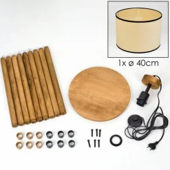 Luminaires Scandinaves-hofstein Chellas Lampadaire Écru, 1 lumière