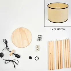 Luminaires Scandinaves-hofstein Chellas Lampadaire Écru, 1 lumière