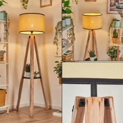 Luminaires Scandinaves-hofstein Chellas Lampadaire Écru, Noir, 1 lumière