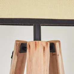 Luminaires Scandinaves-hofstein Chellas Lampadaire Écru, Noir, 1 lumière