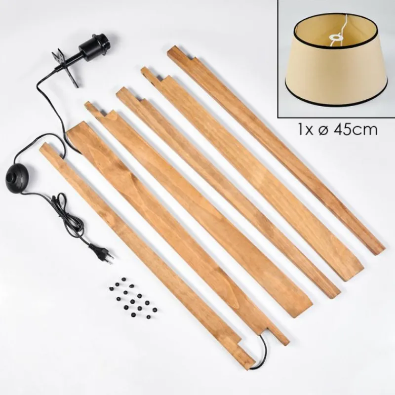 Luminaires Scandinaves-hofstein Chellas Lampadaire Écru, Noir, 1 lumière