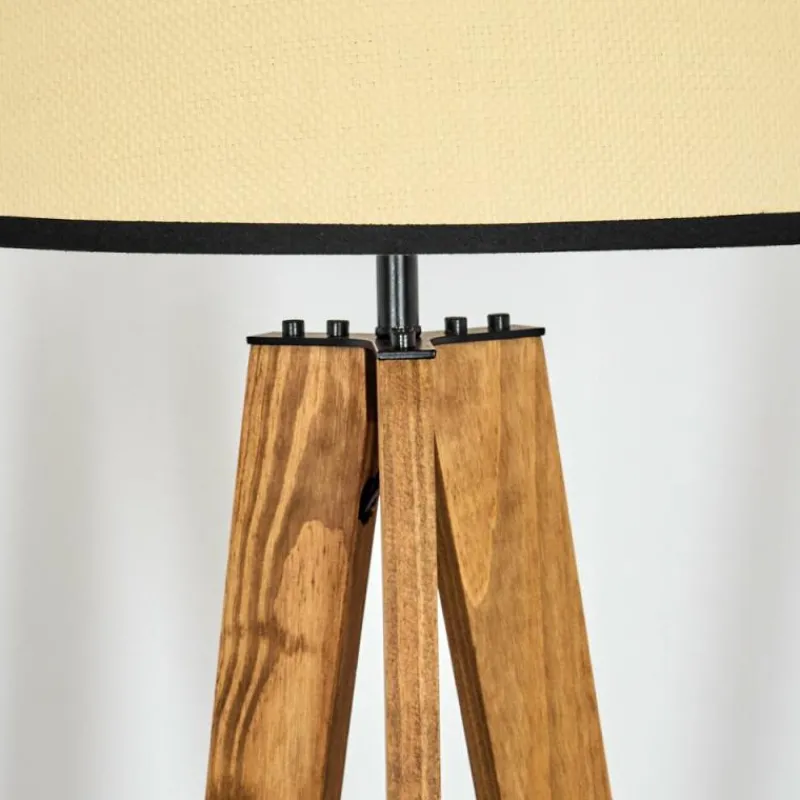 Luminaires Scandinaves-hofstein Chellas Lampadaire Écru, Noir, 1 lumière