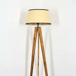 Luminaires Scandinaves-hofstein Chellas Lampadaire Écru, Noir, 1 lumière