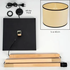 Luminaires Scandinaves-hofstein Chellas Lampadaire Écru, Noir, 1 lumière