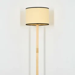 Luminaires Scandinaves-hofstein Chellas Lampadaire Écru, Noir, 1 lumière