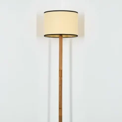 Luminaires Scandinaves-hofstein Chellas Lampadaire Écru, Noir, 1 lumière