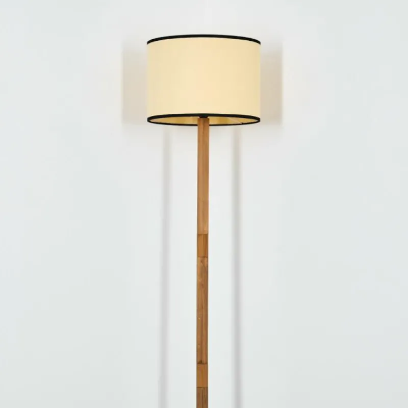 Luminaires Scandinaves-hofstein Chellas Lampadaire Écru, Noir, 1 lumière
