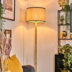 Luminaires Scandinaves-hofstein Chellas Lampadaire Écru, Noir, 1 lumière