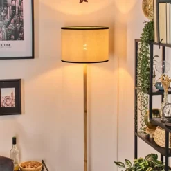 Luminaires Scandinaves-hofstein Chellas Lampadaire Écru, Noir, 1 lumière