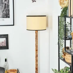 Luminaires Scandinaves-hofstein Chellas Lampadaire Écru, Noir, 1 lumière