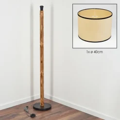 Luminaires Scandinaves-hofstein Chellas Lampadaire Écru, Noir, 1 lumière