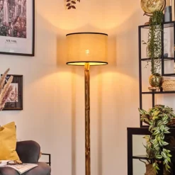 Luminaires Scandinaves-hofstein Chellas Lampadaire Écru, Noir, 1 lumière