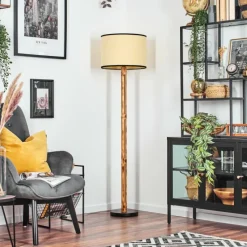 Luminaires Scandinaves-hofstein Chellas Lampadaire Écru, Noir, 1 lumière