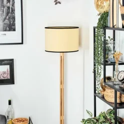 Luminaires Scandinaves-hofstein Chellas Lampadaire Écru, Noir, 1 lumière