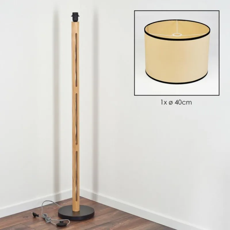 Luminaires Scandinaves-hofstein Chellas Lampadaire Écru, Noir, 1 lumière