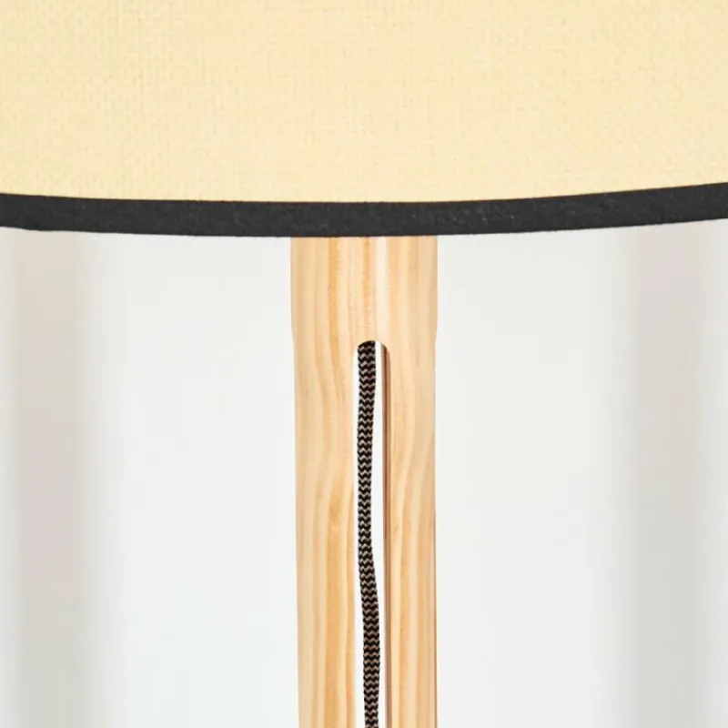 Luminaires Scandinaves-hofstein Chellas Lampadaire Écru, Noir, 1 lumière