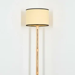 Luminaires Scandinaves-hofstein Chellas Lampadaire Écru, Noir, 1 lumière