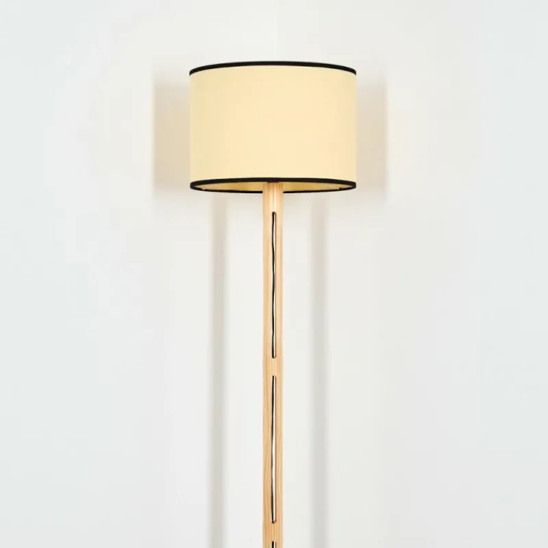 Luminaires Scandinaves-hofstein Chellas Lampadaire Écru, Noir, 1 lumière