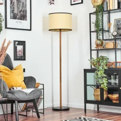 Luminaires Scandinaves-hofstein Chellas Lampadaire Écru, Noir, 1 lumière