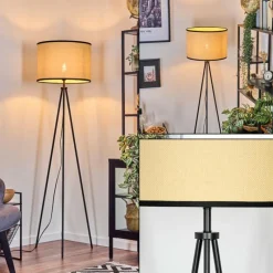 Lampes En Tissu-hofstein Chellas Lampadaire Noir, 1 lumière