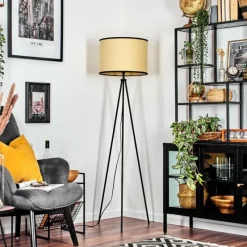 Lampes En Tissu-hofstein Chellas Lampadaire Noir, 1 lumière