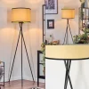 Style Boho-Chic-hofstein Chellas Lampadaire Noir, 1 lumière