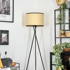 Style Boho-Chic-hofstein Chellas Lampadaire Noir, 1 lumière