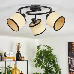 Luminaires Scandinaves-hofstein Chellas Plafonnier Noir, 3 lumières