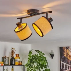 Luminaires Scandinaves-hofstein Chellas Plafonnier Noir, 2 lumières