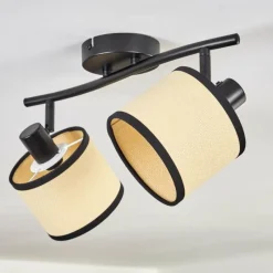 Luminaires Scandinaves-hofstein Chellas Plafonnier Noir, 2 lumières