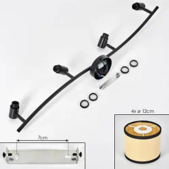 hofstein Chellas Plafonnier Noir, 4 lumières