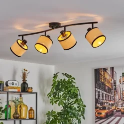 hofstein Chellas Plafonnier Noir, 4 lumières