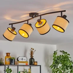 hofstein Chellas Plafonnier Noir, 4 lumières