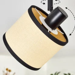 hofstein Chellas Plafonnier Noir, 6 lumières