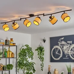 hofstein Chellas Plafonnier Noir, 6 lumières