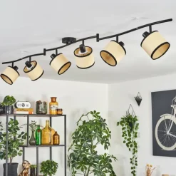 hofstein Chellas Plafonnier Noir, 6 lumières