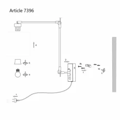 Luminaires Steinhauer Chic Applique murale Noir, 1 lumière* Appliques