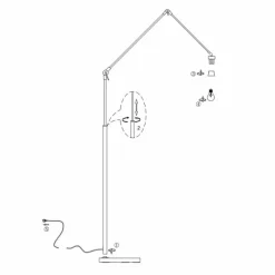 Luminaires Steinhauer Chic Lampadaire Noir, 1 lumière* Lampadaires Et Lampes Sur Pied