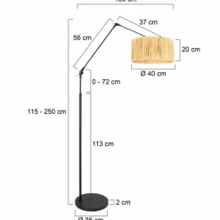 Luminaires Steinhauer Chic Lampadaire Noir, 1 lumière* Lampadaires Et Lampes Sur Pied