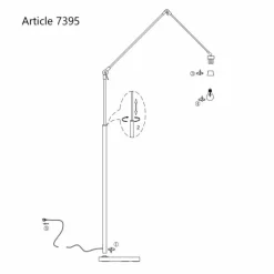 Luminaires Steinhauer Chic Lampadaire Noir, 1 lumière* Lampadaires Et Lampes Sur Pied