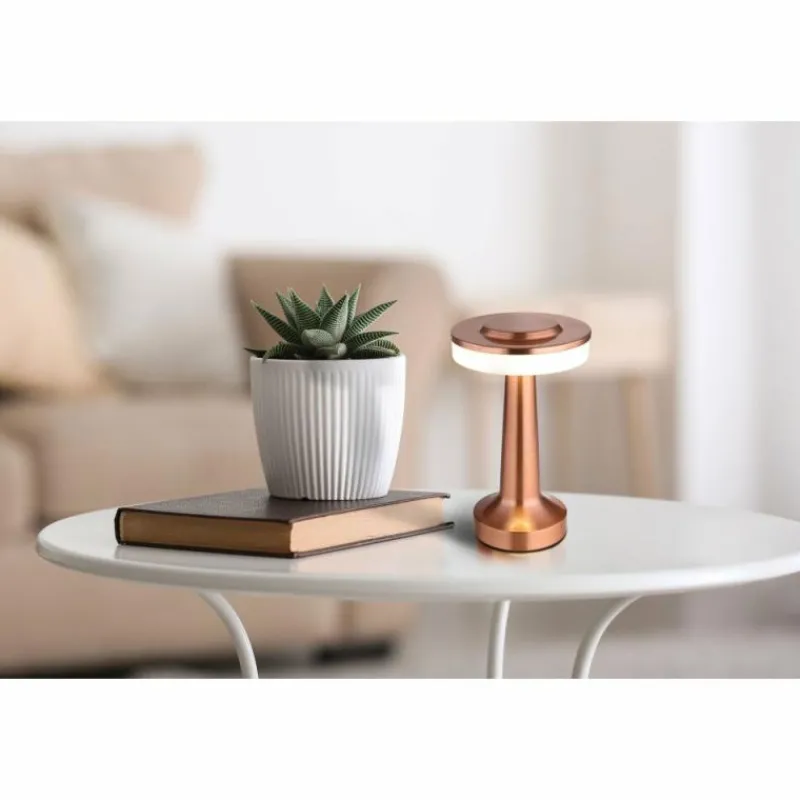 Luminaires Globo Lighting CHLOEY Lampe à poser LED Cuivre, Blanc, 1 lumière* Éclairage Led